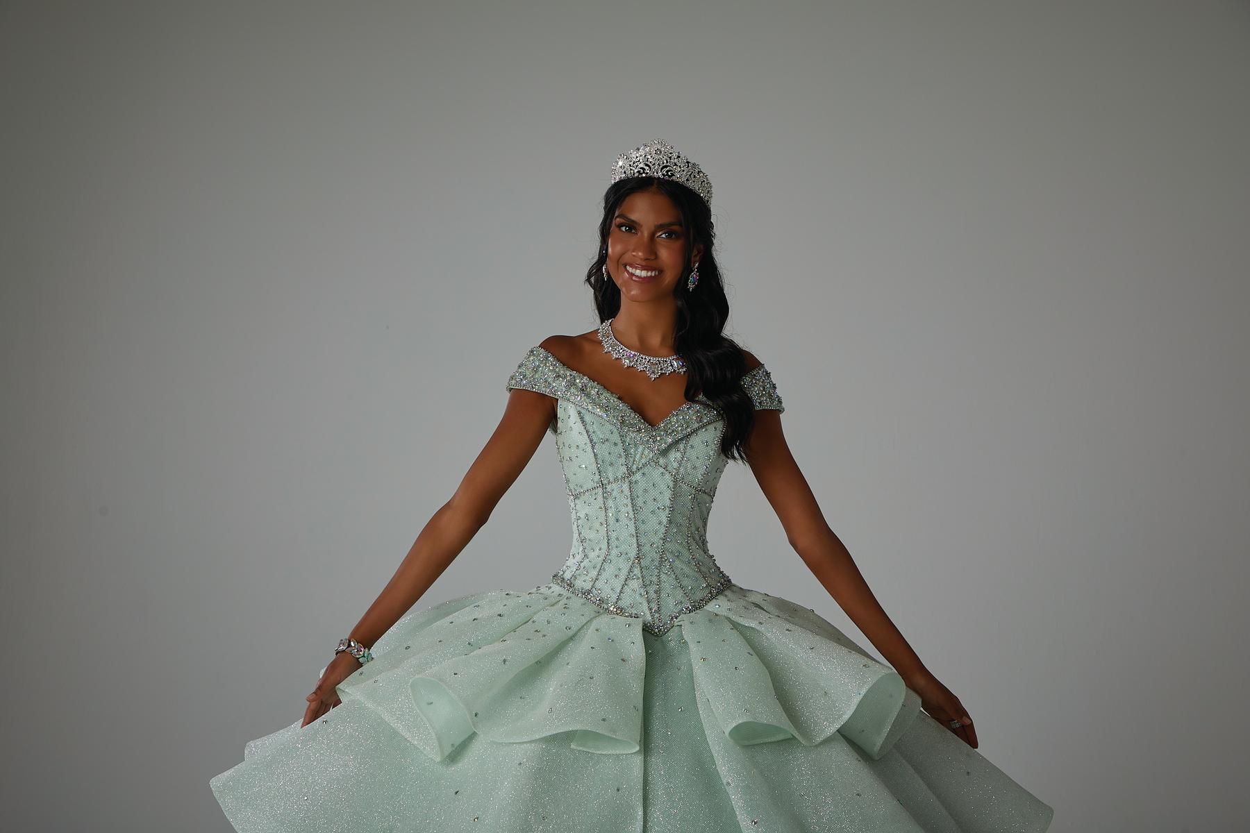 Vizcaya by Morilee Glitter Net Quince Dress 89447 - Image 12