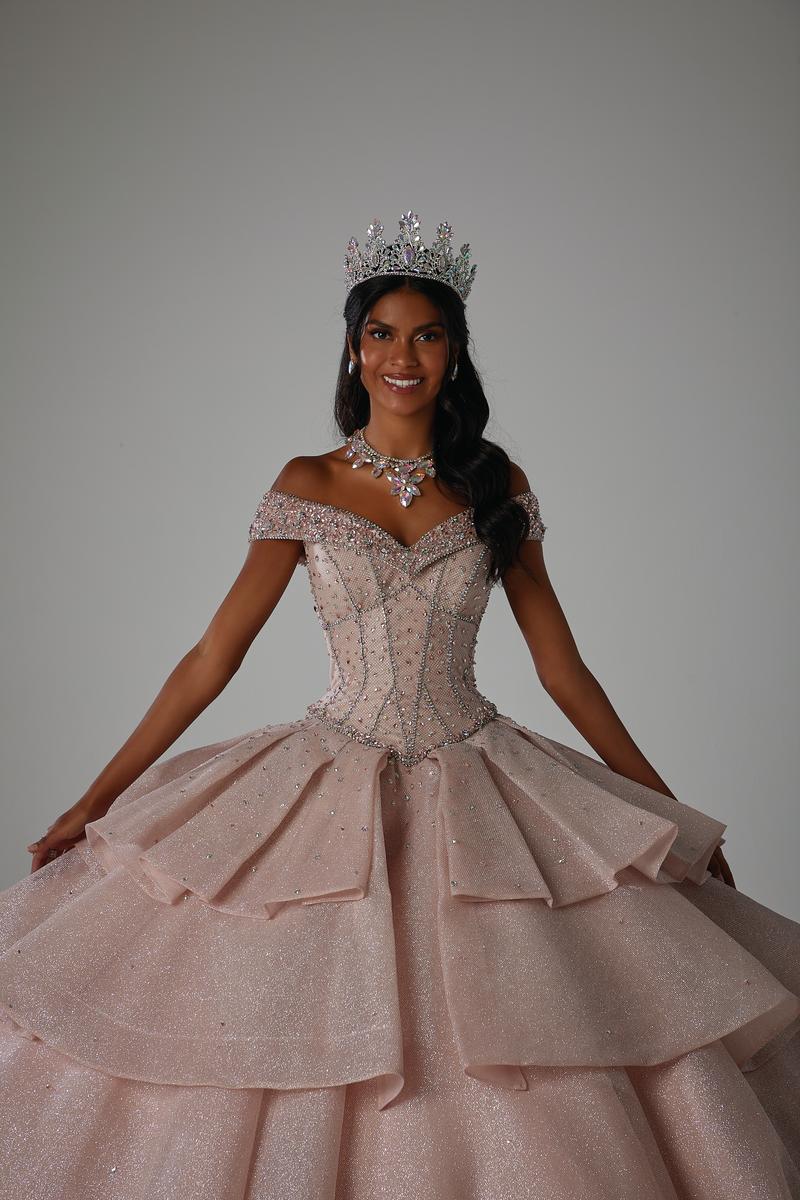 Vizcaya by Morilee Glitter Net Quince Dress 89447 - Image 5