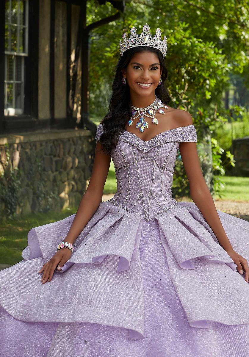 Vizcaya by Morilee Glitter Net Quince Dress 89447 - Image 6