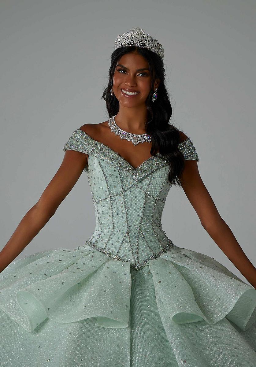 Vizcaya by Morilee Glitter Net Quince Dress 89447 - Image 7