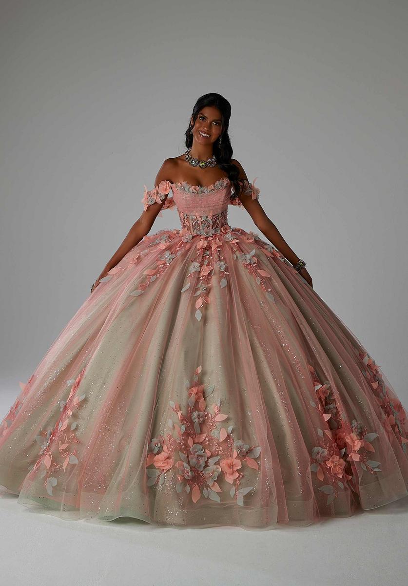 Vizcaya by Morilee 3D Floral Quince Dress 89448 - Image 3