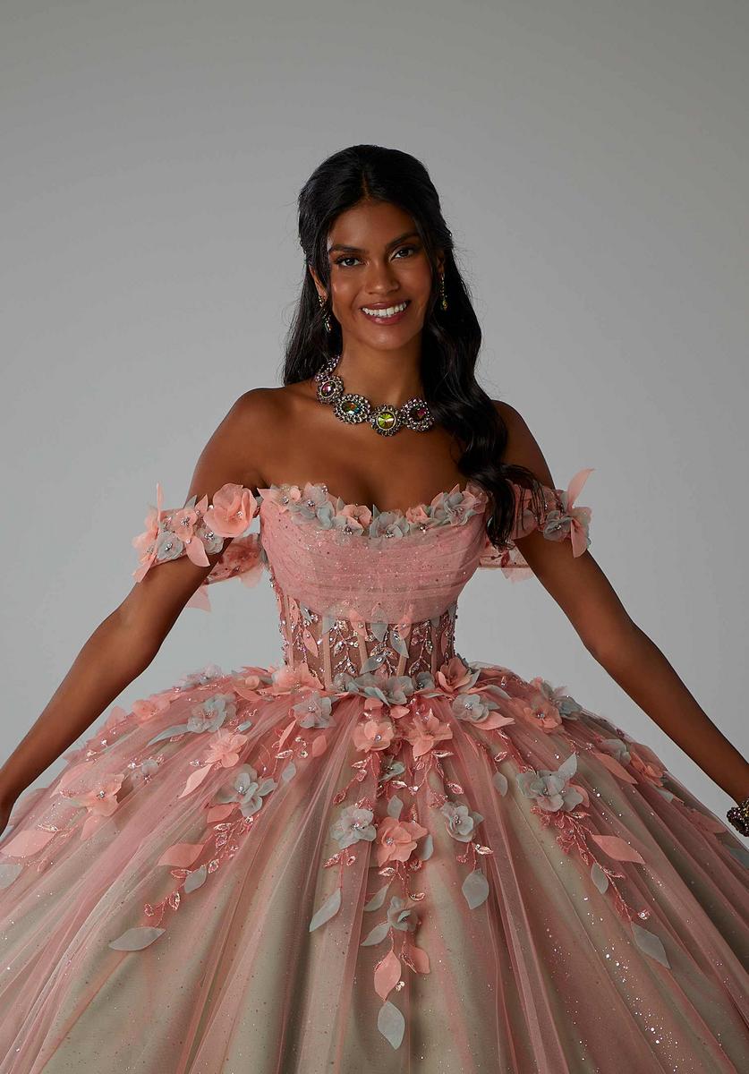 Vizcaya by Morilee 3D Floral Quince Dress 89448 - Image 5