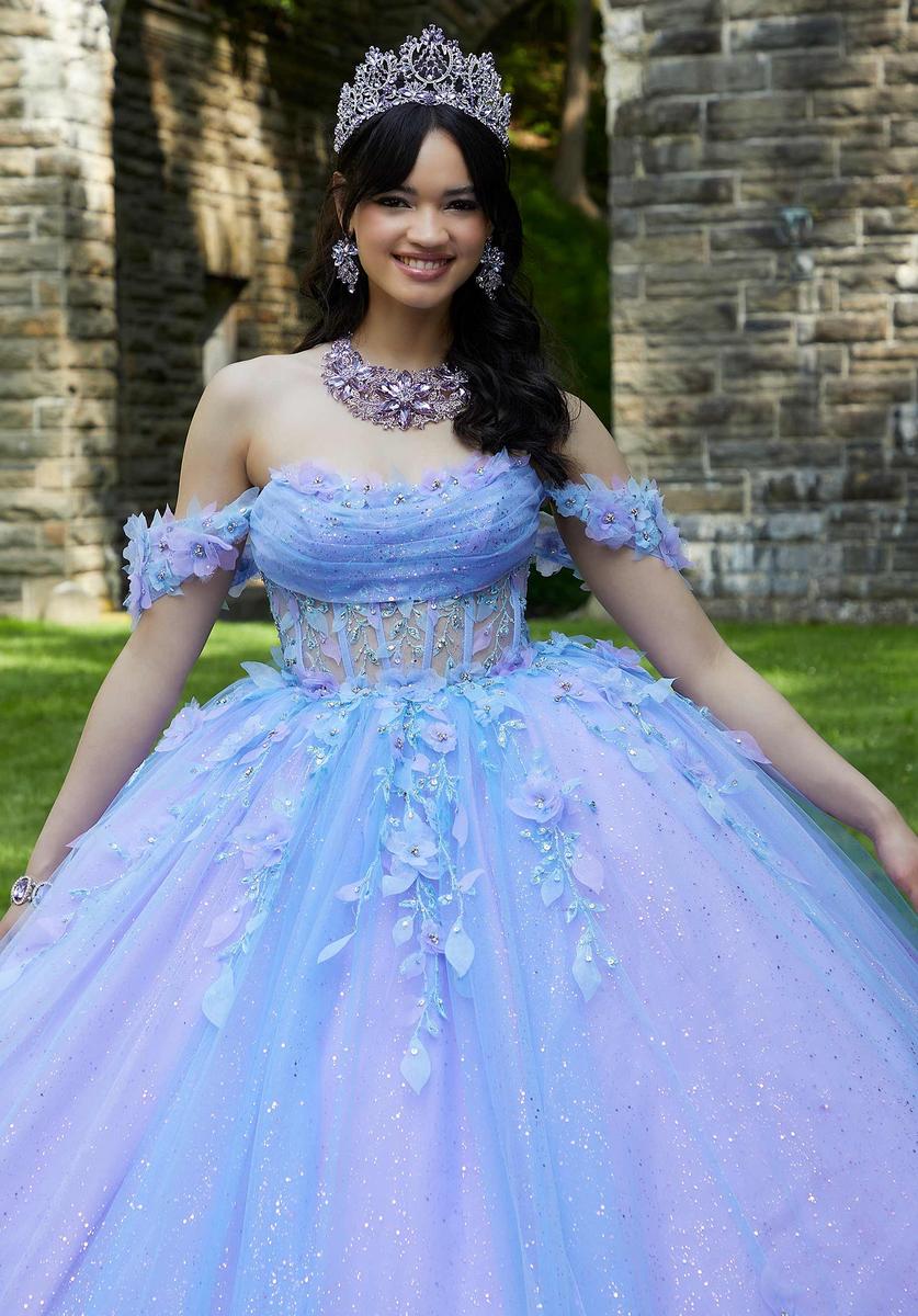 Vizcaya by Morilee 3D Floral Quince Dress 89448 - Image 6