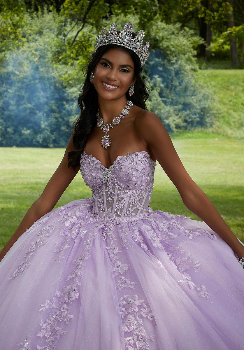 Vizcaya by Morilee Lace Corset Quince Dress 89454 - Image 9