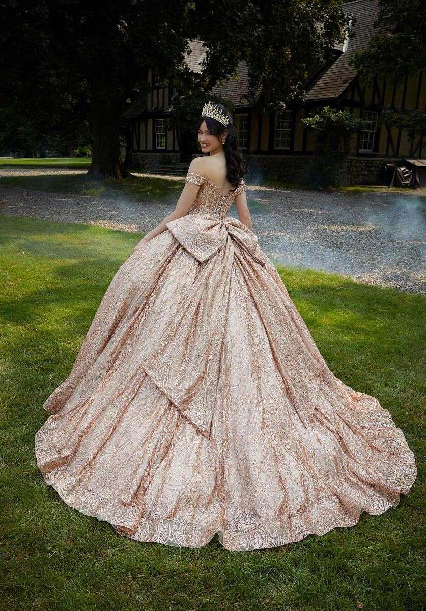 Vizcaya by Morilee Glitter Tulle Quince Dress 89455 - Image 2