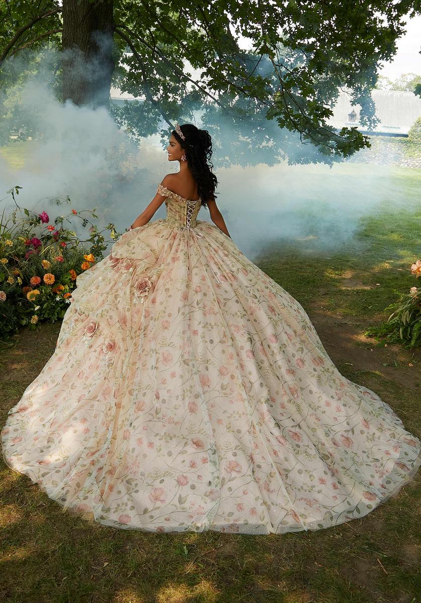 Vizcaya by Morilee Floral Print Quince Dress 89457 - Image 2