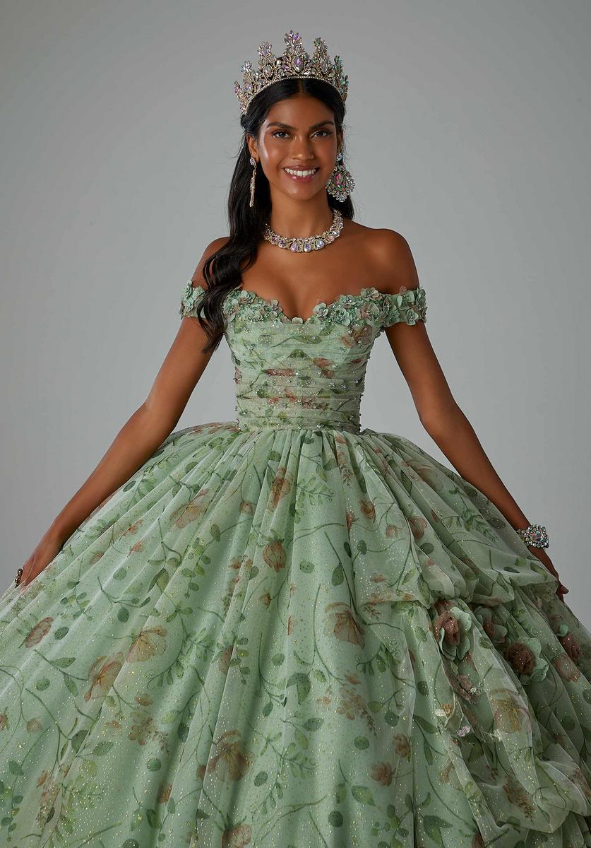 Vizcaya by Morilee Floral Print Quince Dress 89457 - Image 4