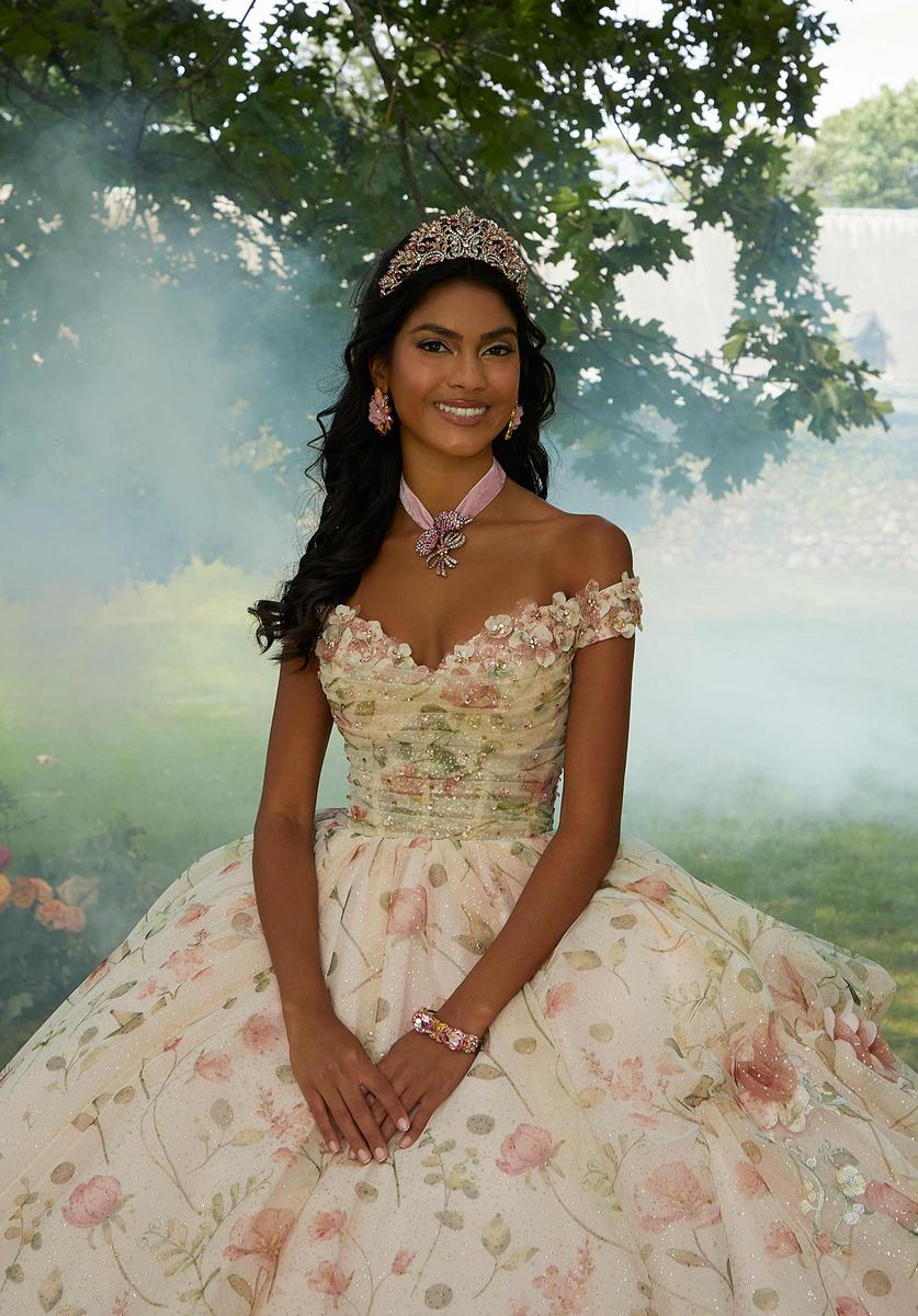 Vizcaya by Morilee Floral Print Quince Dress 89457 - Image 5