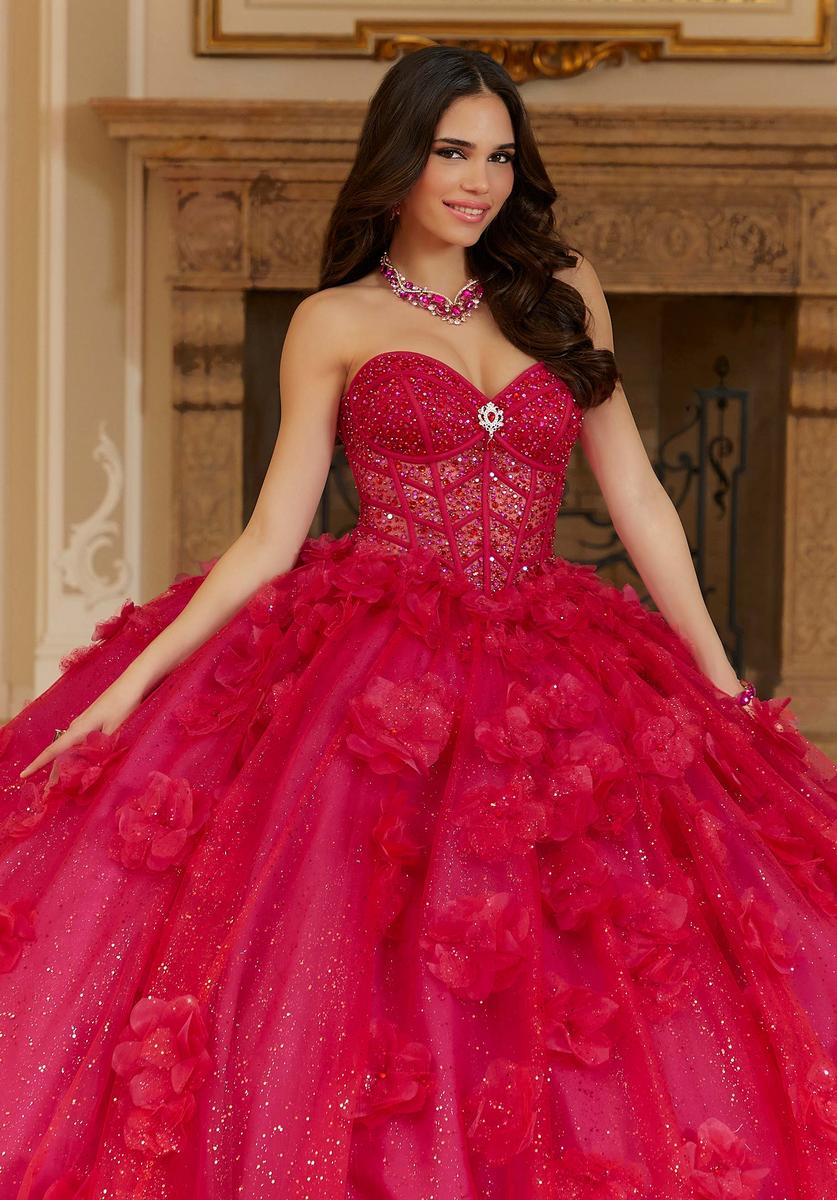 Vizcaya by Morilee 3D Floral Quince Dress 89477 - Image 6