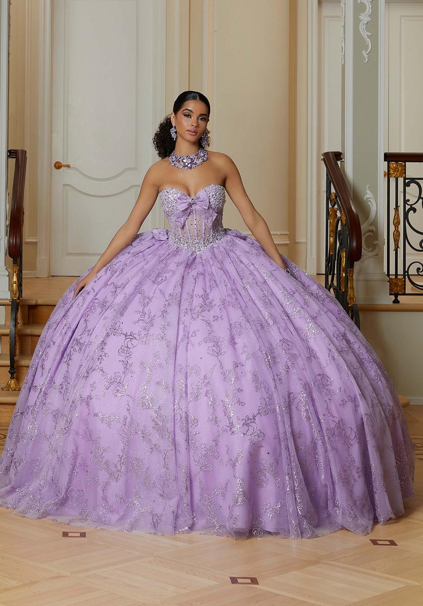 Vizcaya by Morilee Beaded Corset Quince Dress 89478 - Image 4