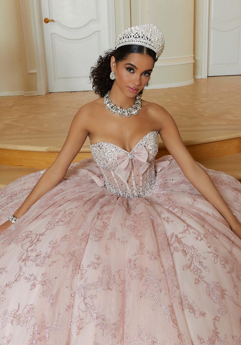 Vizcaya by Morilee Beaded Corset Quince Dress 89478 - Image 5