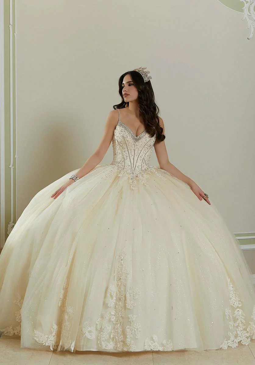 Vizcaya by Morilee Tulle Corset Quince Dress 89482 - Image 3