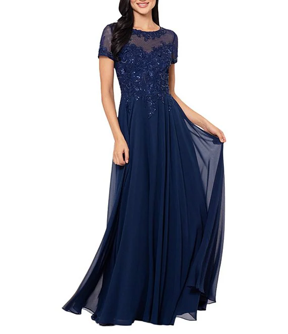 Xscape Evenings "Angelica" Chiffon Beaded Dress 6182X - Image 2
