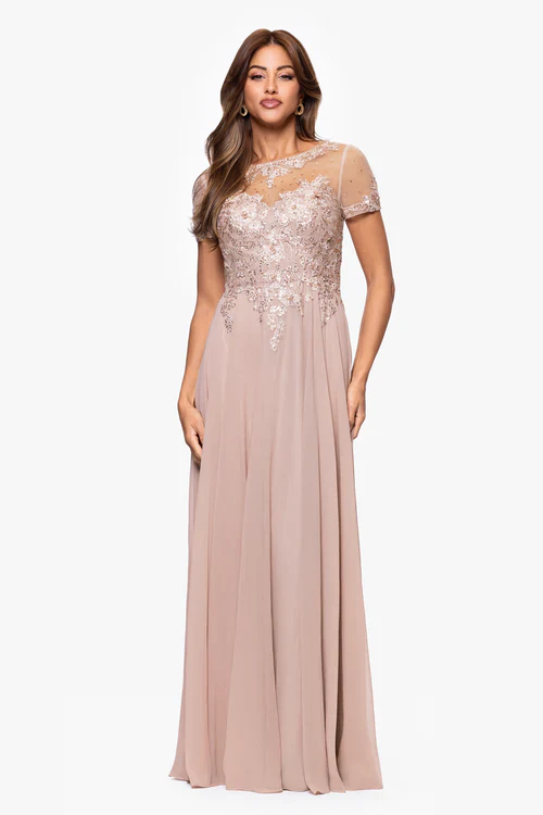 Xscape Evenings "Angelica" Chiffon Beaded Dress 6182X - Image 3
