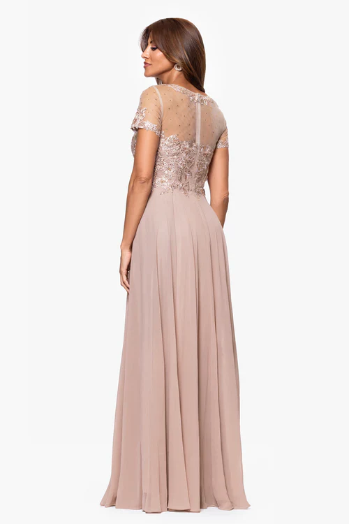 Xscape Evenings "Angelica" Chiffon Beaded Dress 6182X - Image 4