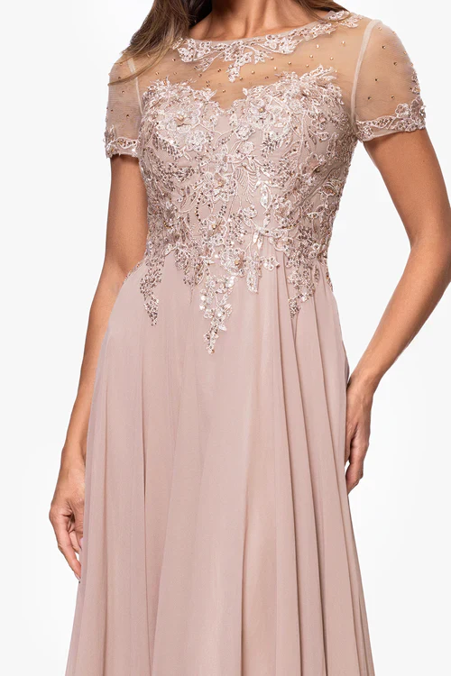 Xscape Evenings "Angelica" Chiffon Beaded Dress 6182X - Image 5