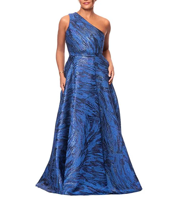 Xscape Evenings Brocade Sleeveless Dress 6742X - Image 3