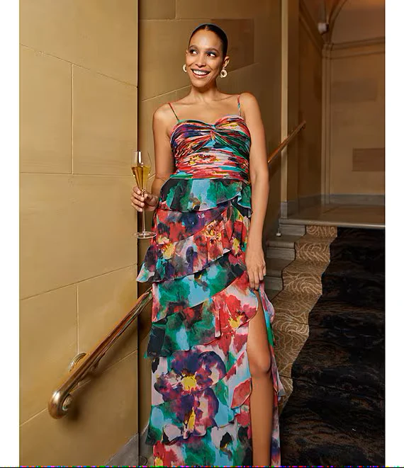 Xscape Evenings Floral Gown 6372X - Image 2