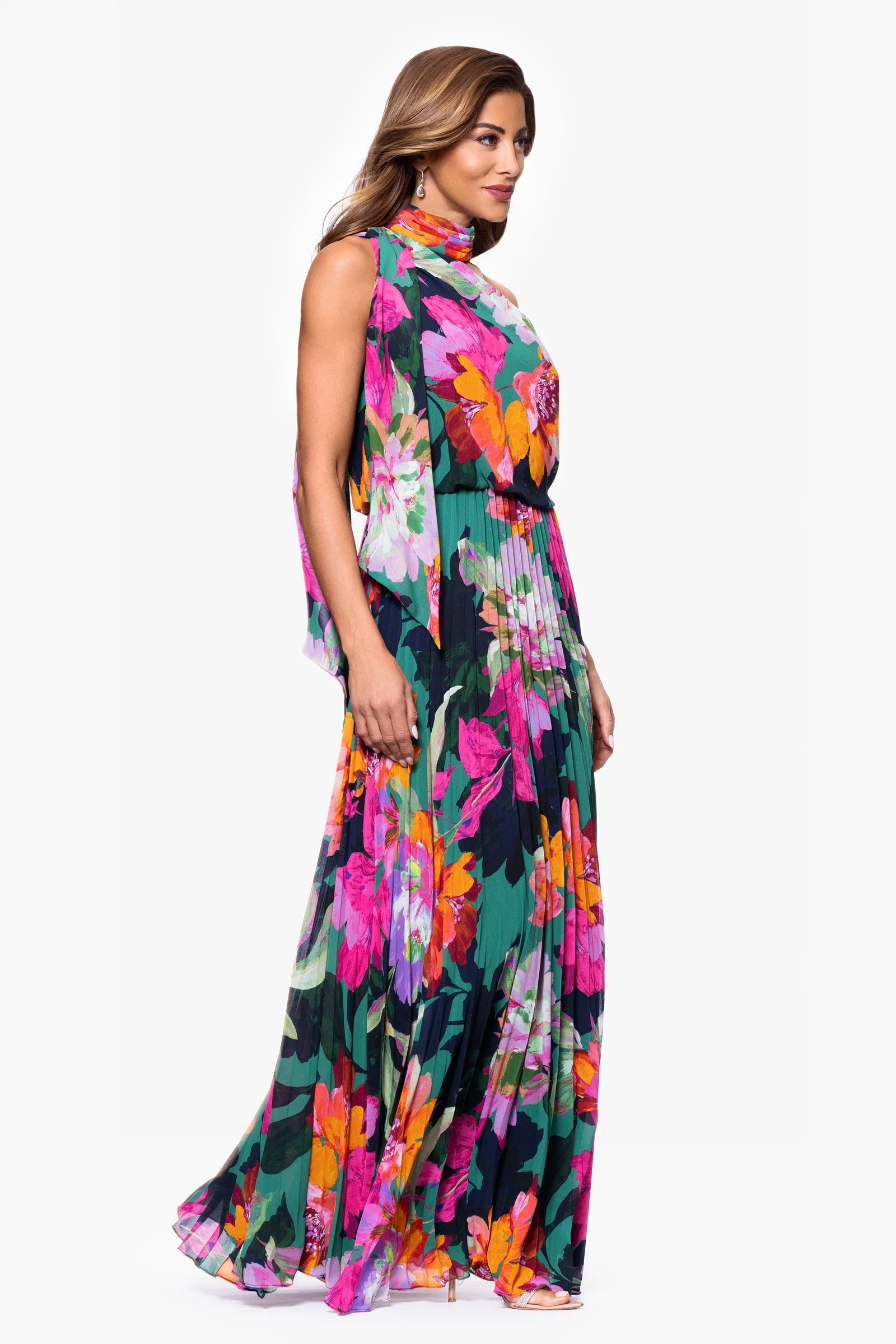 Xscape Evenings "Gia" Floral Print Chiffon Dress 6901X - Image 4