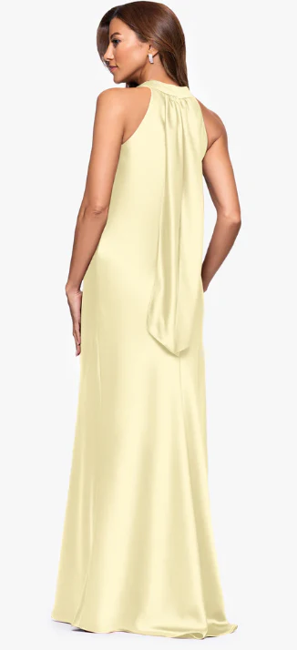 Xscape Evenings Halter Satin Evening Dress 6247X - Image 7