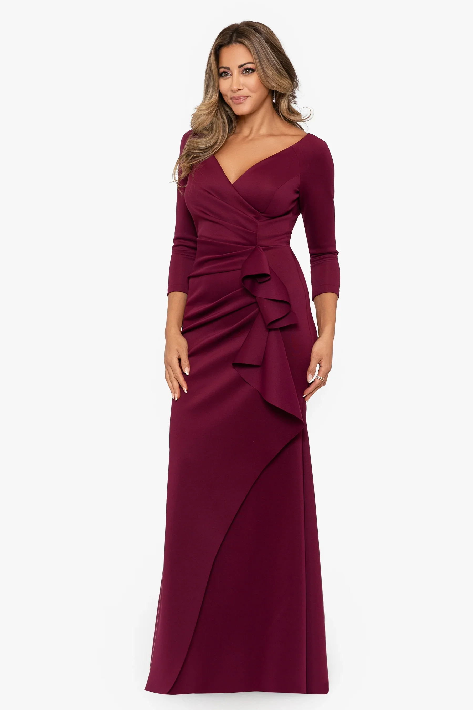 Xscape Evenings "Lexi" Ruched Scuba Evening Dress 4452X - Image 7