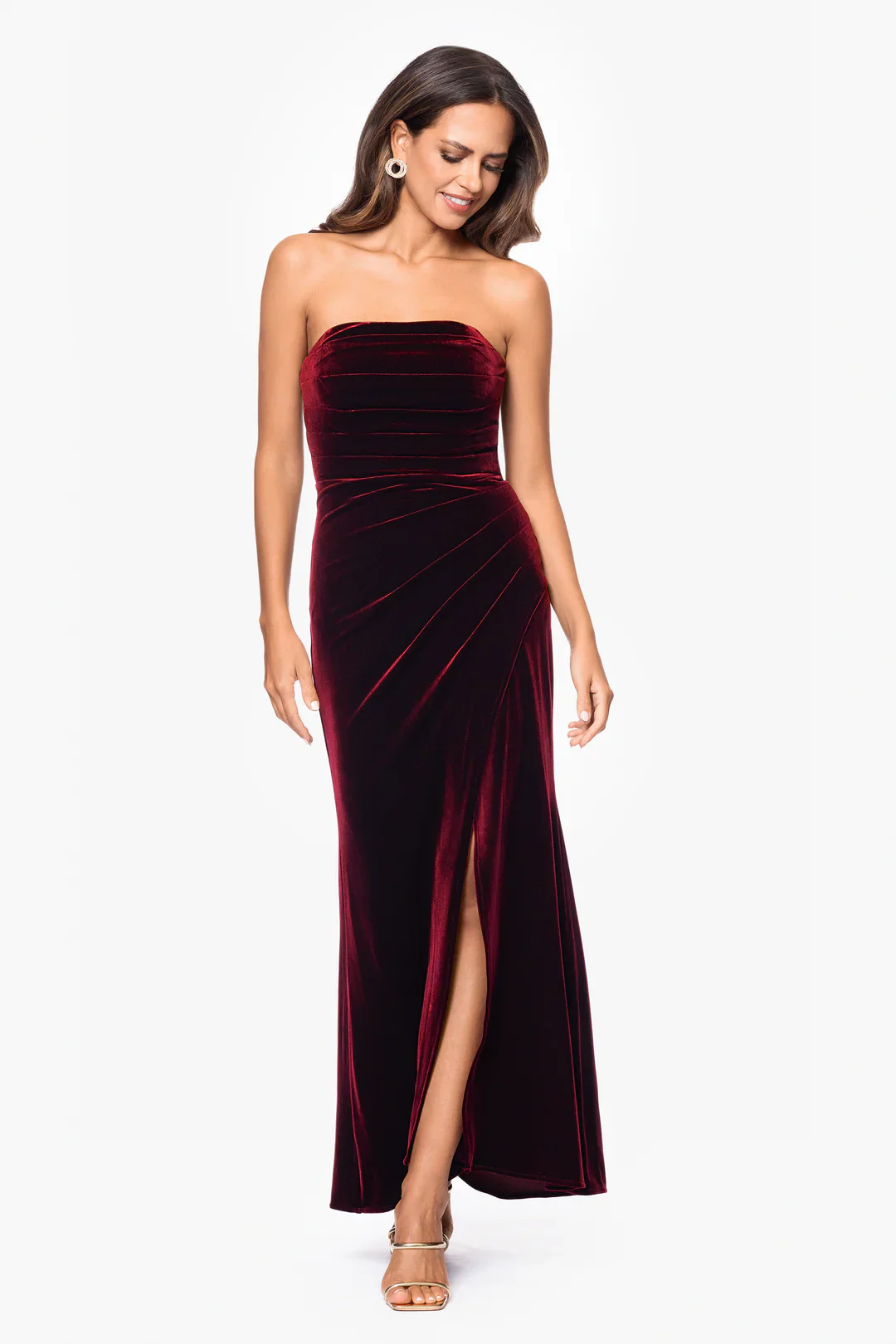 Xscape Evenings "Marion" Velvet Bustier Dress 5258X - Image 3