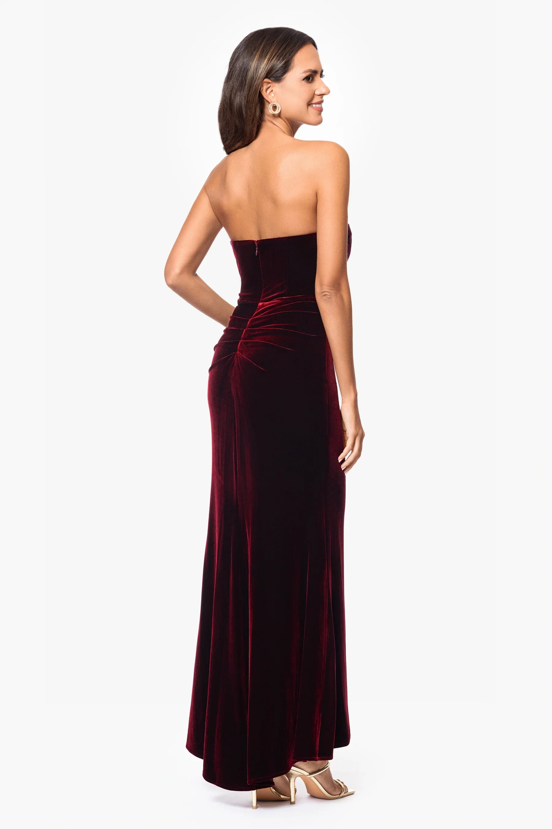 Xscape Evenings "Marion" Velvet Bustier Dress 5258X - Image 4