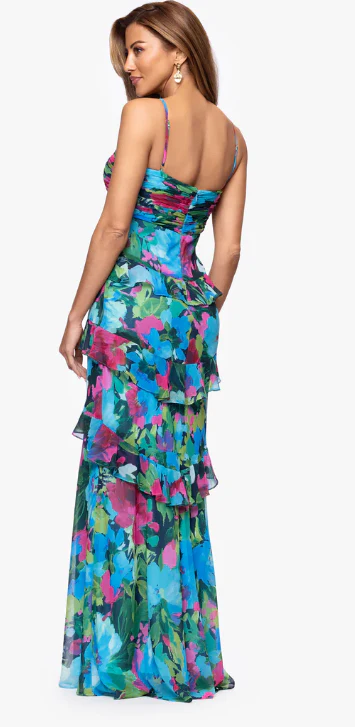 Xscape Evenings Ruffle Chiffon Dress 6891X - Image 2