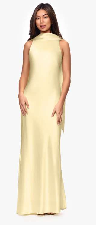 Xscape Evenings Satin Back Sash Evening Dress 7341X - Image 5