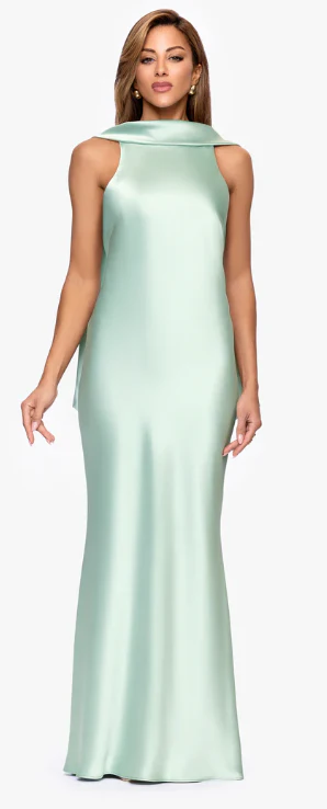 Xscape Evenings Satin Back Sash Evening Dress 7341X - Image 6