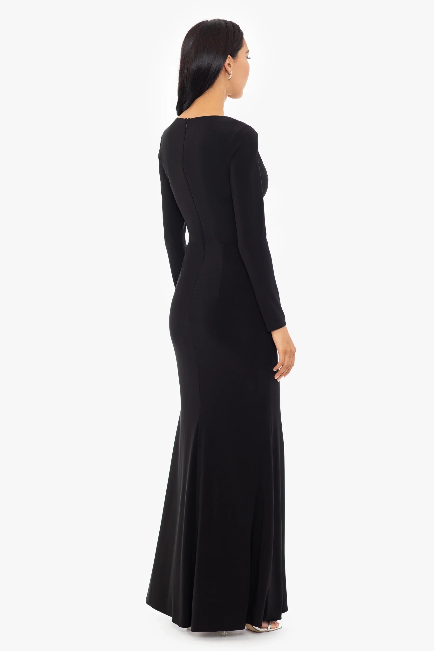 Xscape Evenings "Trudy" Long Sleeve Ruffle Evening Dress 5889X - Image 2