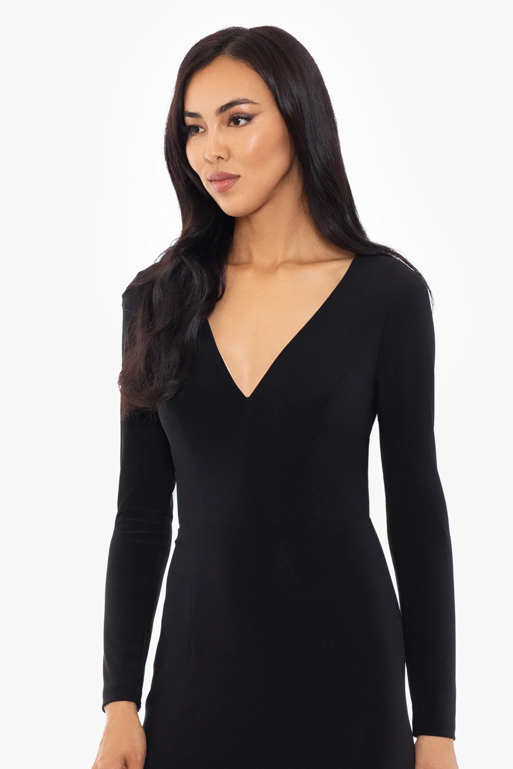 Xscape Evenings "Trudy" Long Sleeve Ruffle Evening Dress 5889X - Image 4
