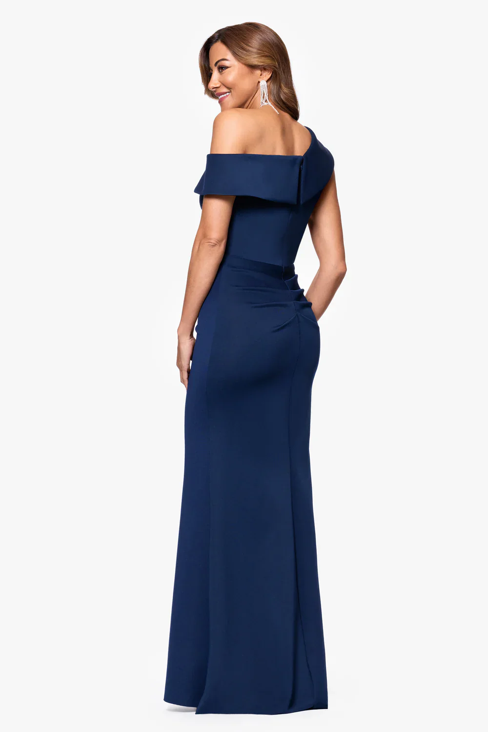 Xscape Evenings "Valerie" Scuba Ruffle Dress 6713X - Image 3