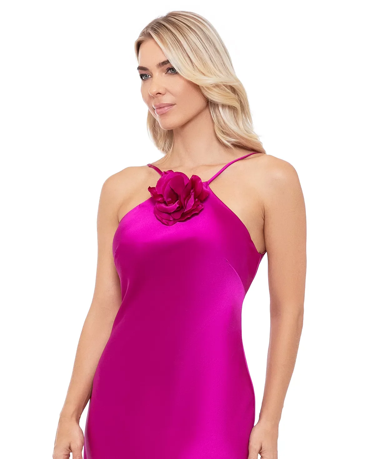 Xscape Satin Rosette Dress 6129X - Image 3